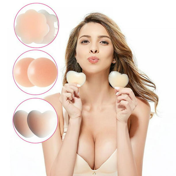Pasties Womens Reusable Silicone Nipple Covers Set by Pinky Petals